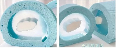 蓝天白云蛋糕卷